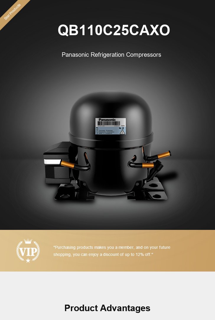 Panasonic Compressor QB110C25CAXO, technical parameters pdf, structure diagram